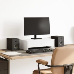 Soporte de Monitor con Cajones de Madera