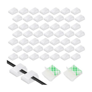 250 Clips Autoadhesivos para Cables: Orden en tu Escritorio y Oficina